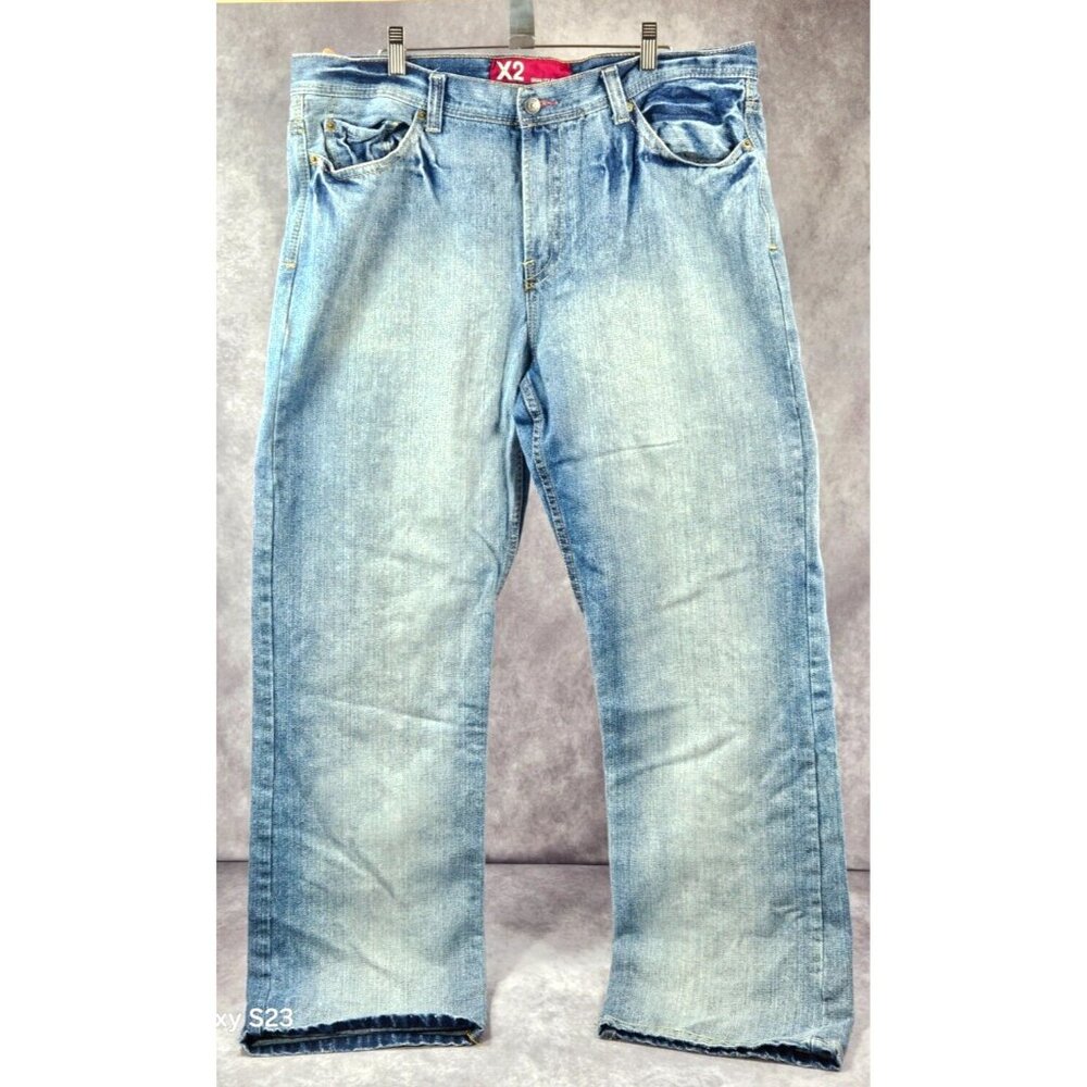 Vintage X2 Quality Denim Regular Fit Loose Bootcut  Blue Jeans  Men 100% Cotton